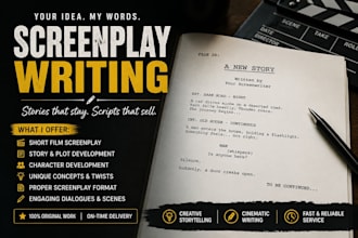 write a short film screenplay and story