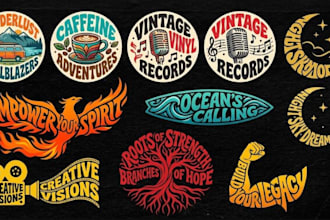 craft a vintage badge circle shape logo for your business