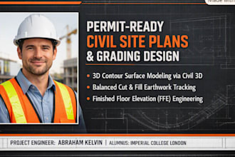 design permit ready civil site plans, grading and drainage plans