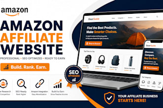 build an amazon affiliate website with SEO content and monetization