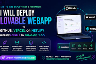 deploy lovable webapp to github, vercel or netlify, migrate lovable to supabase