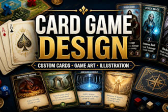 design custom board game cards and card game artwork