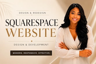 build squarespace website design or redesign squarespace website developmenent
