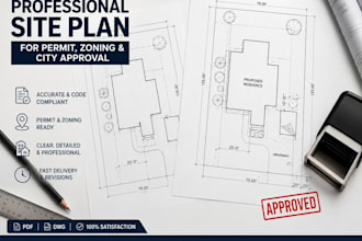 draw professional site plans for permits, zoning, construction, city approval