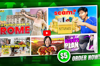 design viral catchy youtube thumbnails