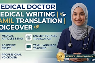 write any articles, blogs, tamil translation, and tamil voiceover