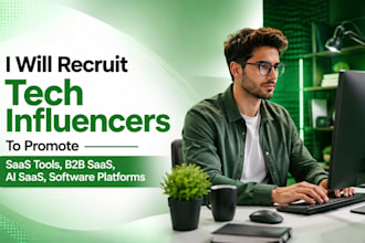 recruit tech influencers to promote saas tools, b2b saas, ai saas, software