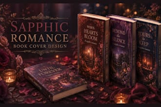 design a stunning sapphic romance book cover for indie authors