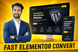 convert ai or coded website to wordpress elementor