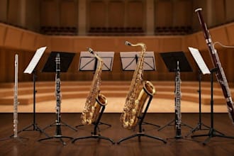 record flute, bassoon, contrabassoon, oboe, english horn,clarinet ,bass clarinet