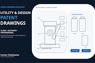 create utility and design patent drawing