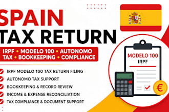 file spain tax return irpf modelo 100 autonomo tax bookkeeping compliance