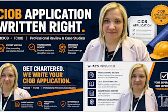 write and fast track your ciob, mciob, fciob application with expert writing