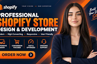 do shopify store design, shopify website, dropshipping store as shopify expert