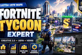 create fortnite uefn tycoon, simulator and custom game maps, fortnite uefn map