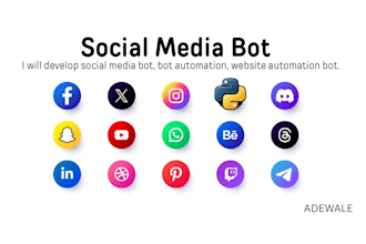create social media bot, x bot, tiktok bot, youtube bot, instagram api bot
