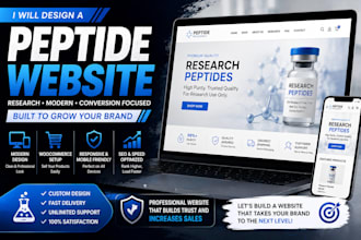 design professional peptide research website with wordpress