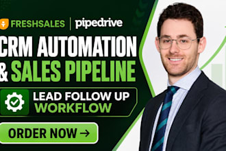 setup freshsales crm automation pipedrive sales pipeline lead follow up workflow