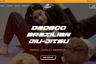 build wix martial arts school website self defense classes booking website