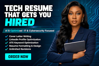 write ats tech resume for IT and cybersecurity roles