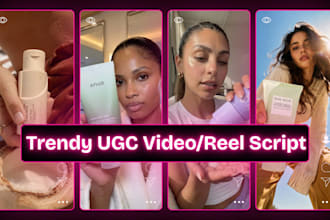 write a professional script for ugc product video or reel