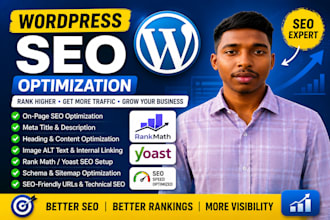 optimize wordpress SEO using rank math or yoast