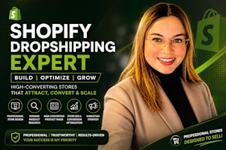 build shopify dropshipping store, shopify, shopify store design