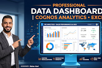 design professional and interactive dashboards using excel and IBM cognos