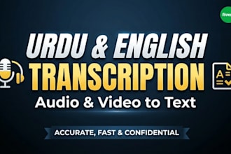 accurately transcribe urdu english audio and video into text