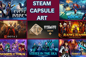 create epic steam capsule art game art and steam store page banner