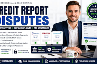 assist with credit report dispute letters and cfbc ftc complaint assistance