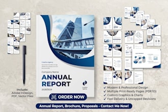 design annual report, corporate report, esg report and business report