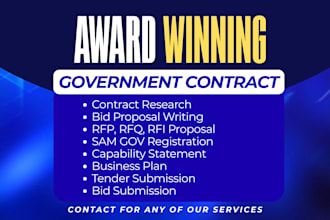 secure winning government contract, rfp, rfq, rfi, bid proposal writing