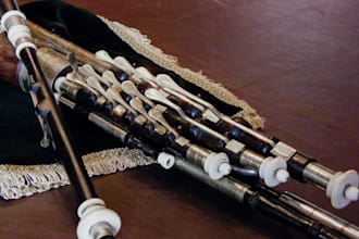 record clarsach, bagpipe, bodhrán, accordion, bouzouki, celtic folk instrument