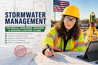 do stormwater management, technical drawing, grading and erosion control plans