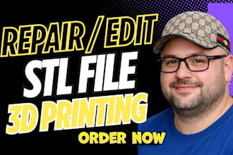 do stl file repair, and edit, fix, modify optimize stl file for 3d printing