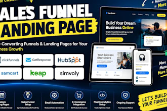 sales funnel landing page clickfunnels getresponse hubspot samcart keap simvoly