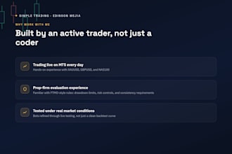 build a custom mt5 expert advisor trading bot