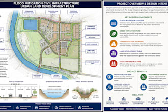 design flood mitigation civil infrastructure urban land development plan