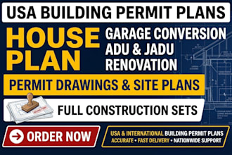 design building permit house plan, renovation adu  jadu garage conversion plans