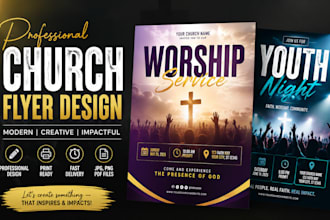 design a professional church flyer for your event or ministry