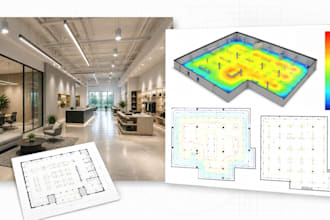 do dialux evo lighting design layout, lux calculation and photometric report