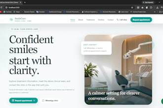 a modern dental clinic website with appointment booking