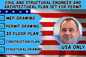 structural engineer full permit set civil engineer mep engineer for USA permit