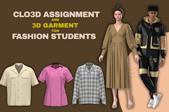 help clo 3d garment assignment project for fashion students