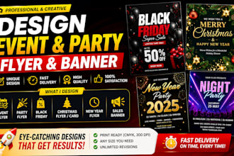 design event party flyer black friday christmas card flyer new year sales banner