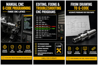 manually program fanuc cnc lathe g code from your drawing