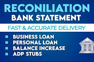 reconcile bank statement PDF to editable format
