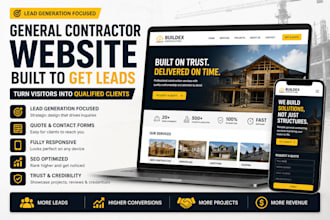 build a general contractor website designed for lead generation