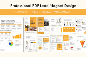 create a professional PDF lead magnet design, workbook and ebook